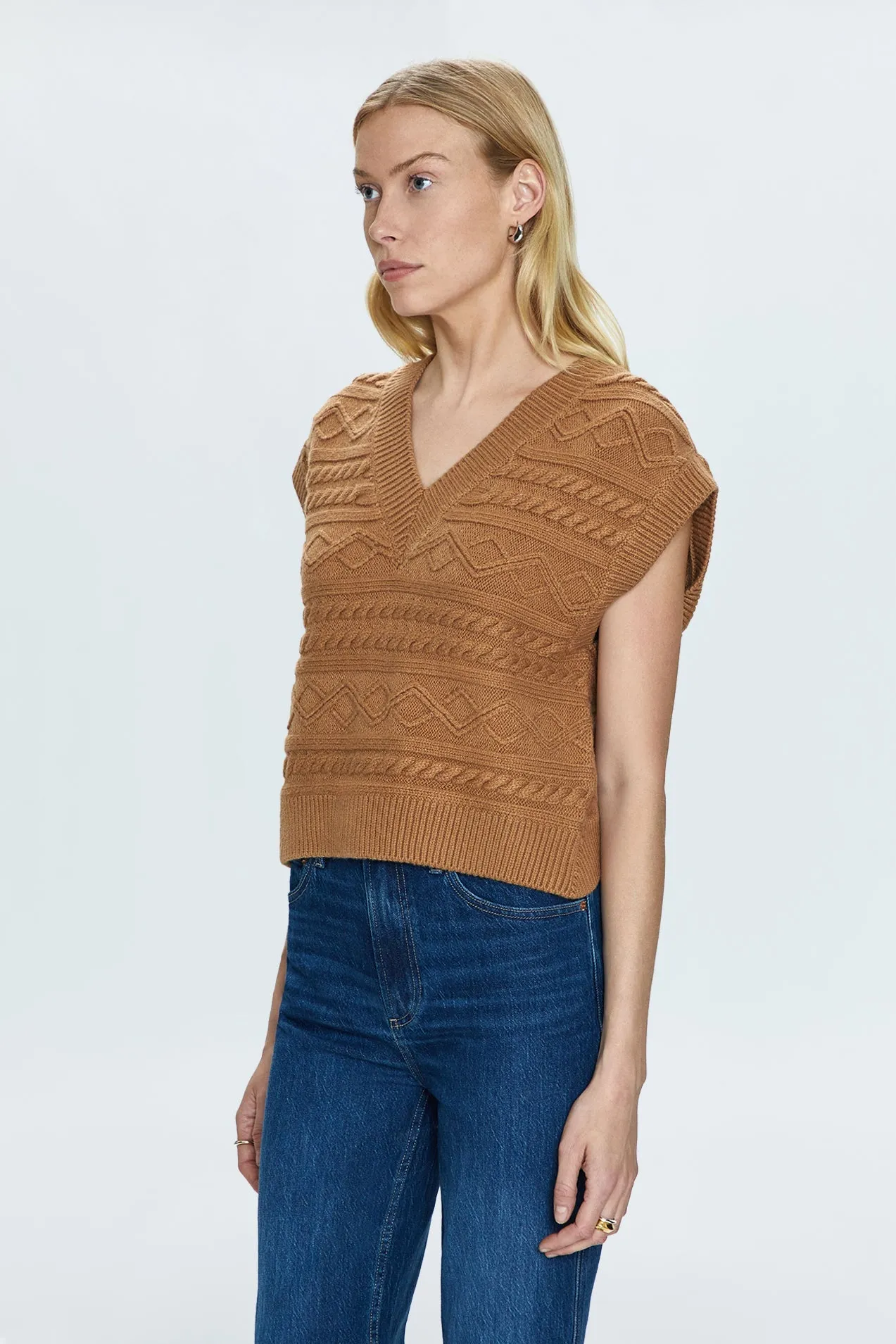 Pistola Marta Sweater Vest in Caramel