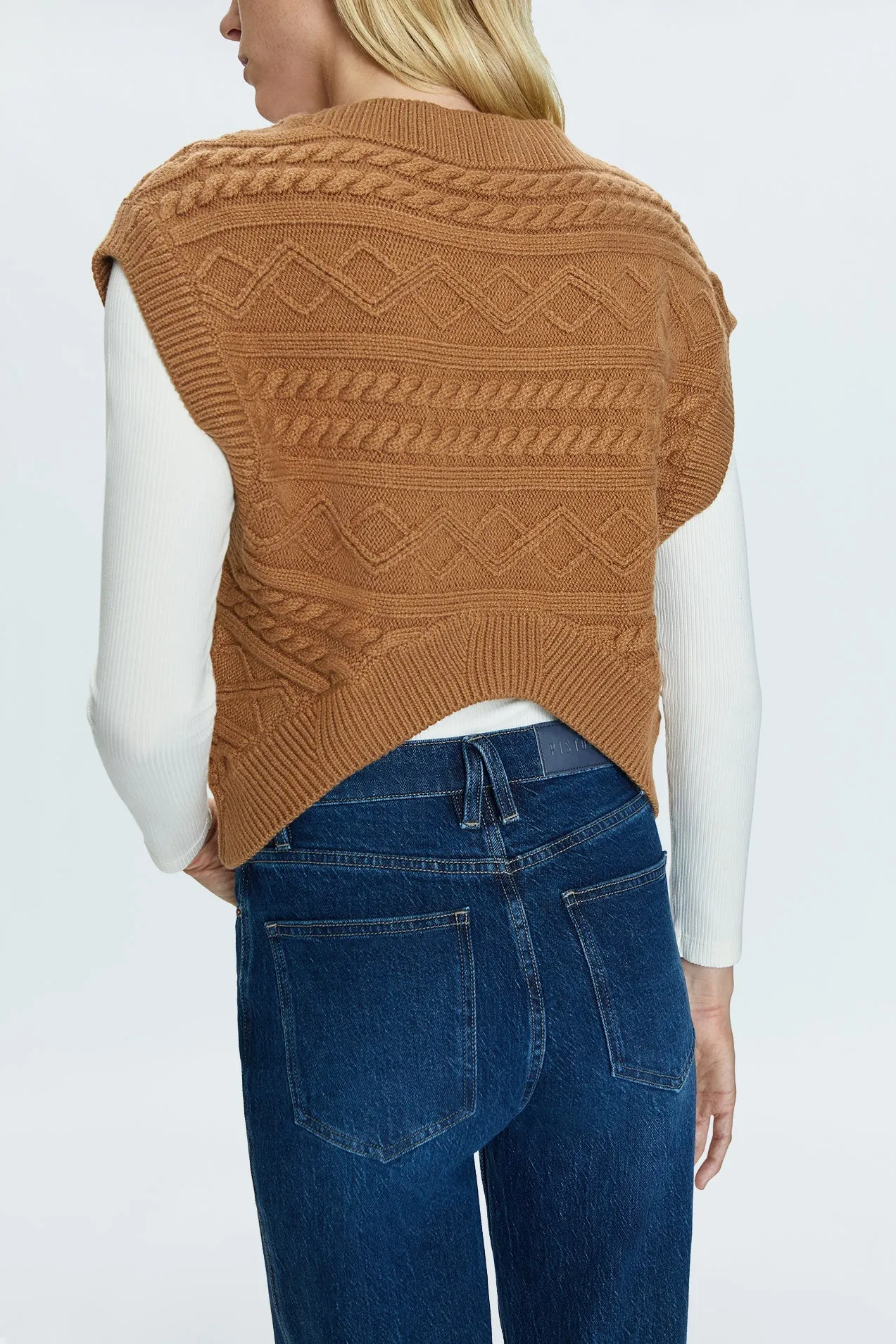 Pistola Marta Sweater Vest in Caramel