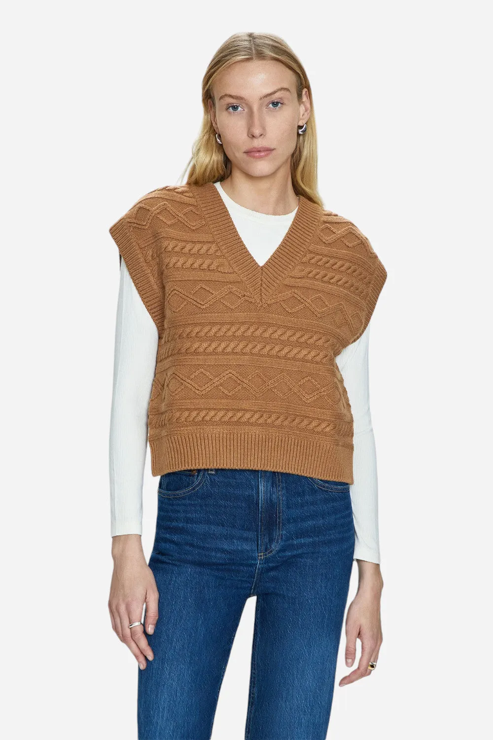 Pistola Marta Sweater Vest in Caramel