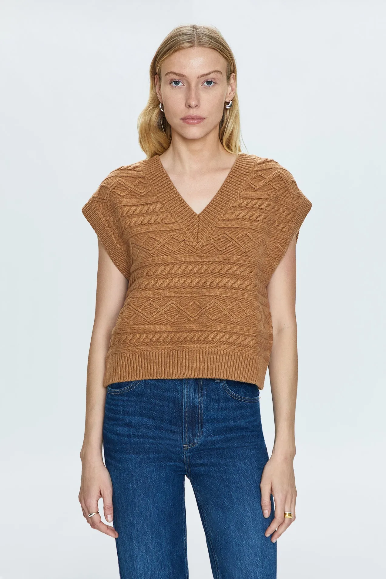 Pistola Marta Sweater Vest in Caramel