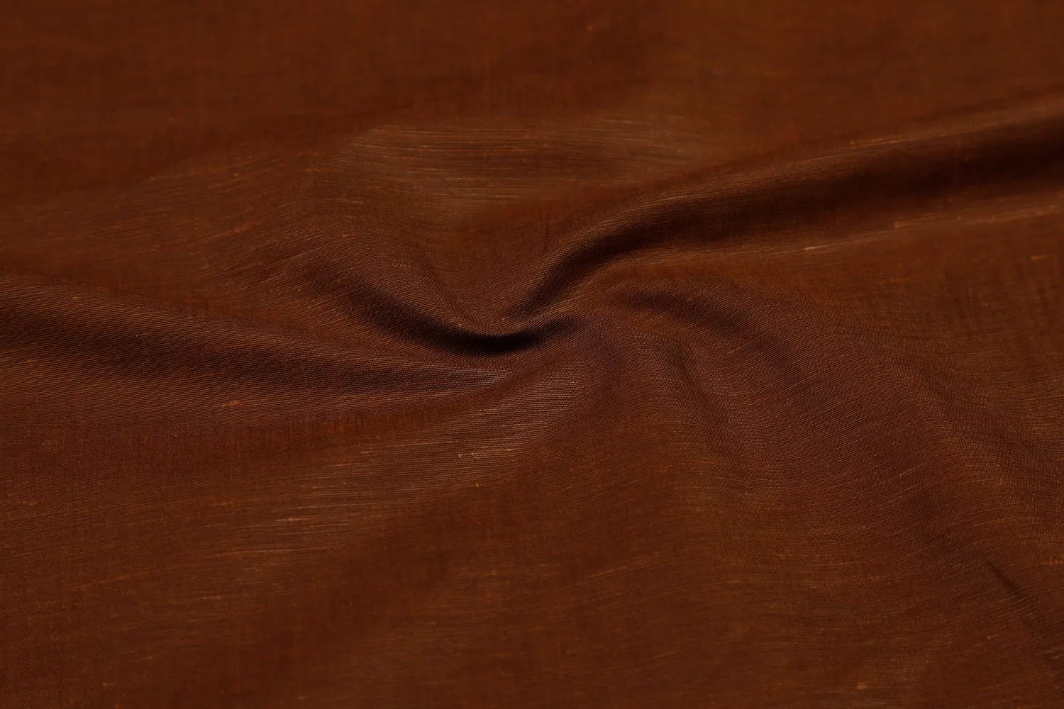 Precut of 2 Meters of Brown Plain Cotton Linen Fabric