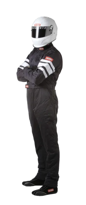 RaceQuip One Piece Multi Layer Fire Suit - Black - Small - 120002