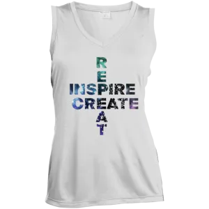 Repeat Inspire Create Ladies' Sleeveless V-Neck Performance Tee