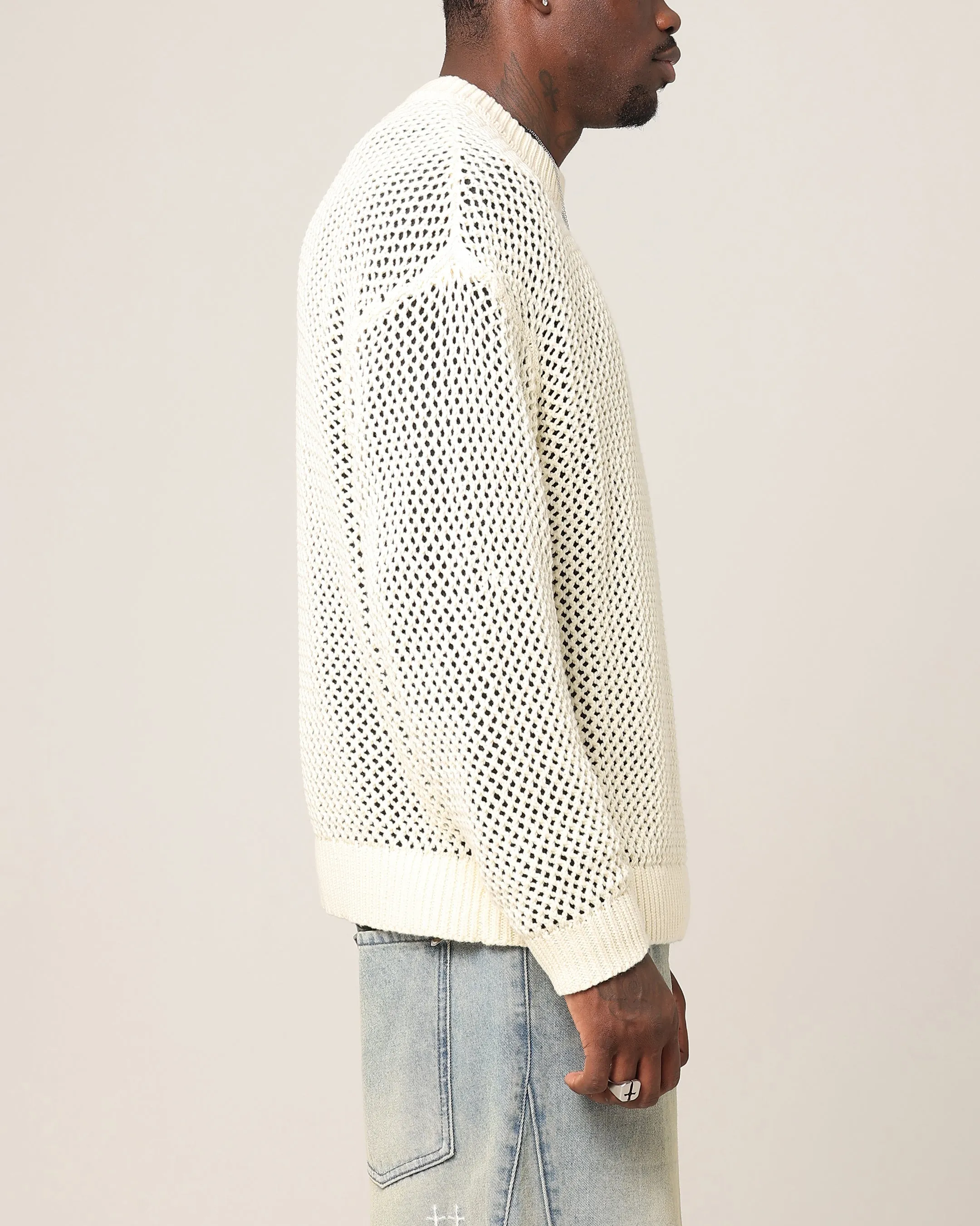 Saint Morta Solitude Knitted Crewneck Off White