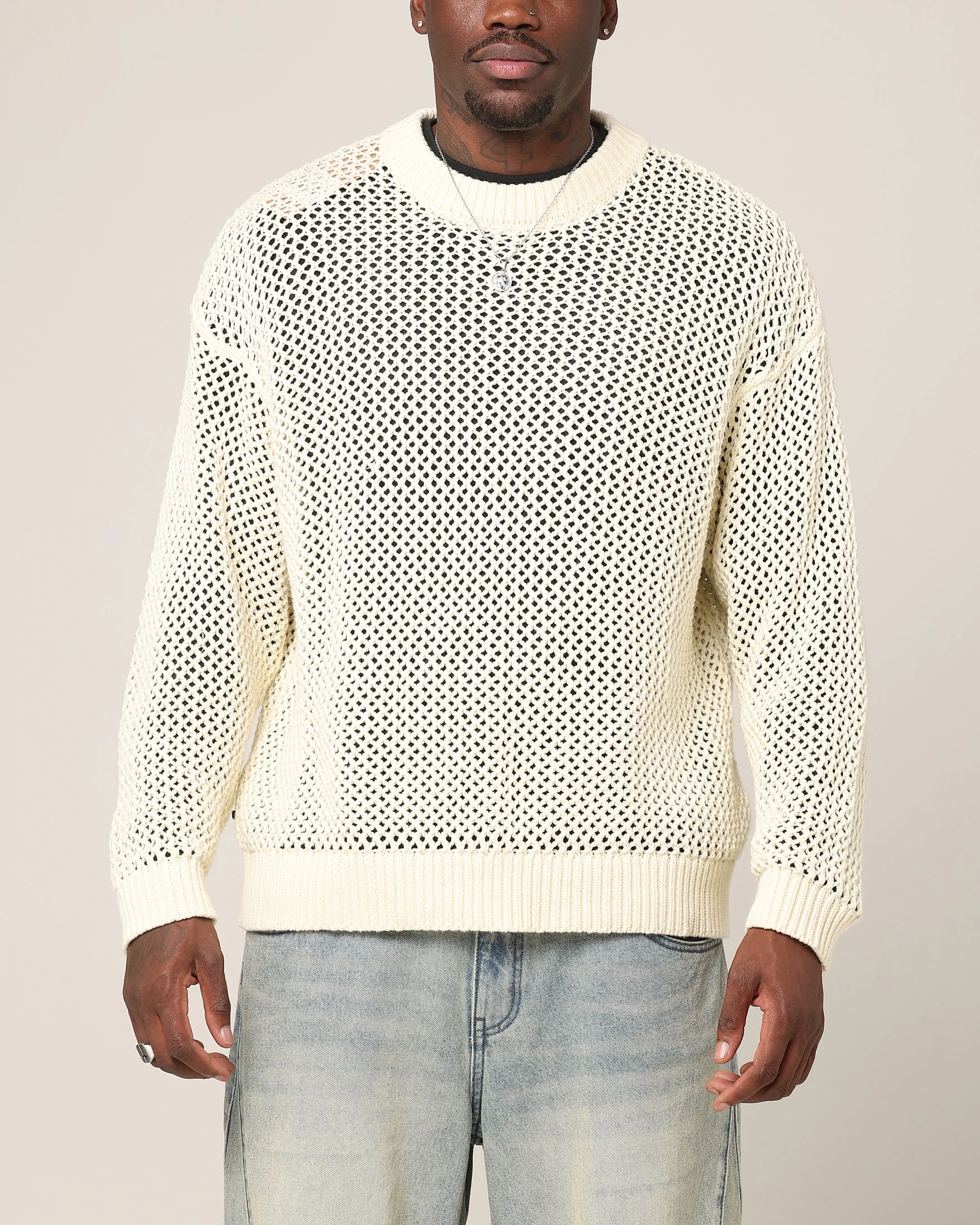 Saint Morta Solitude Knitted Crewneck Off White