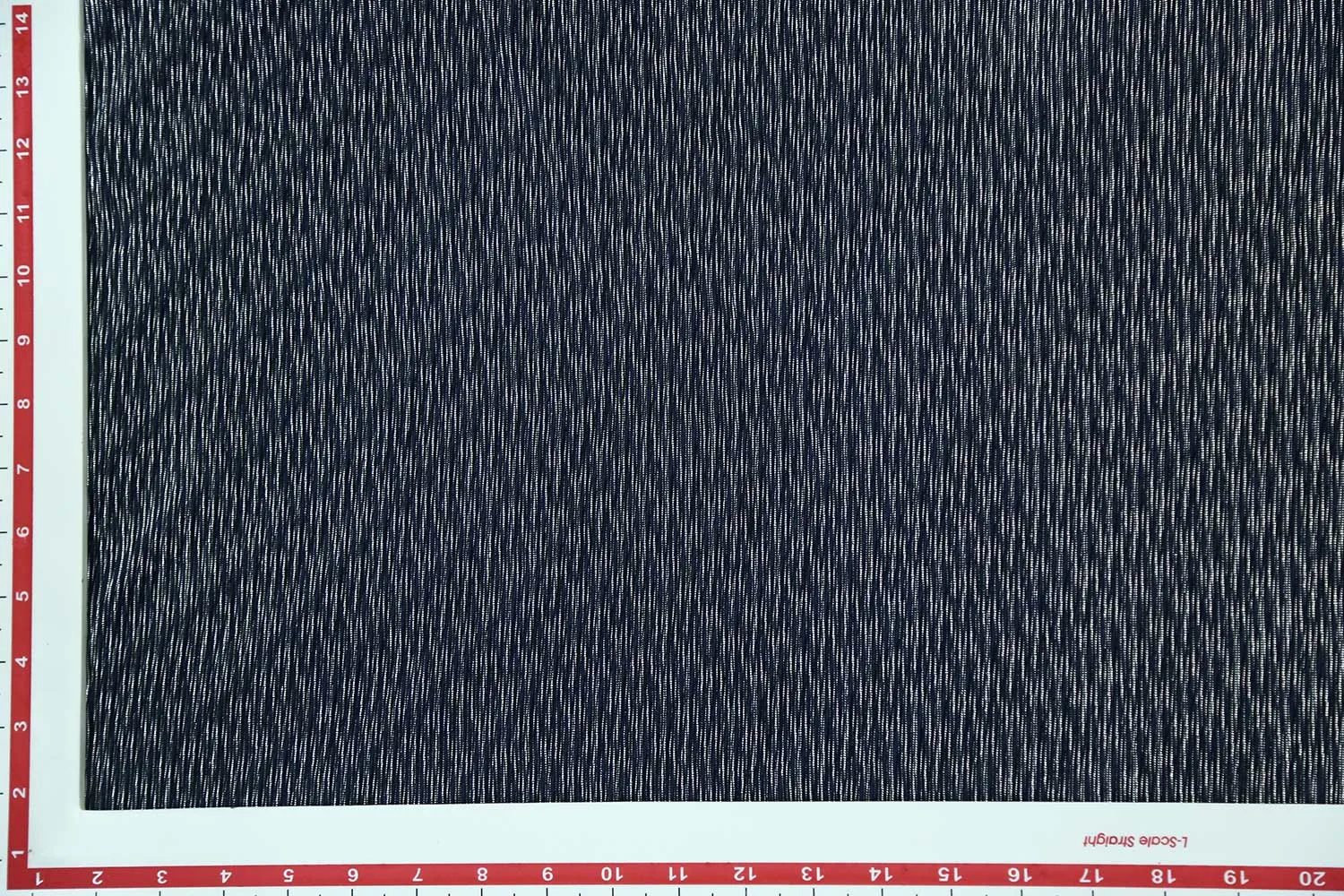 Silver Foil on Dark Blue Foil Print Pleated Knit Fabric