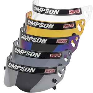 Simpson Helmet Shield - Diamondback/Speedway RX/X-Bandit Helmet - Snell SA2010/15 - Smoke