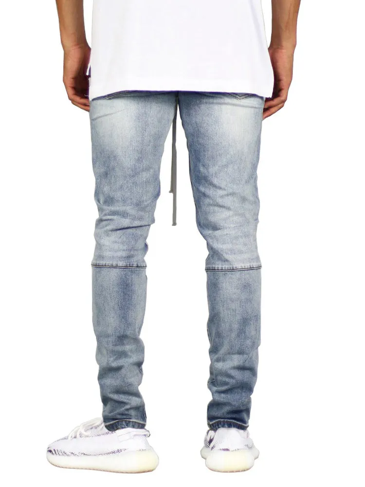 Street Fashion Ripped Zipper Decorative Men'S Jeans