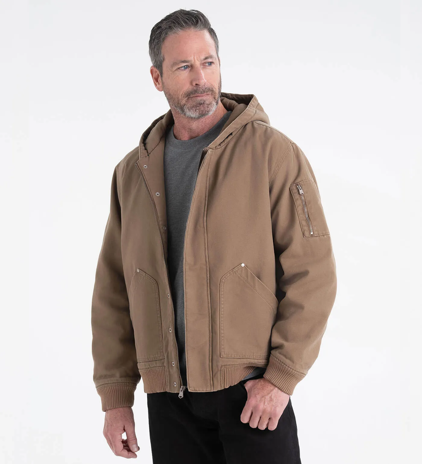 Thorogood Legacy Stone Washed Hooded Bomber Jacket