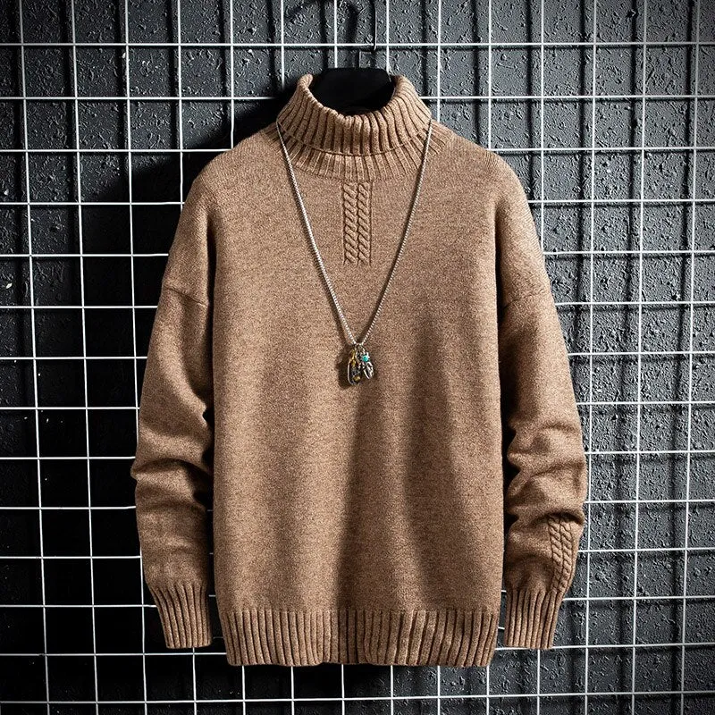 Toxyno Solid Turtleneck Sweater