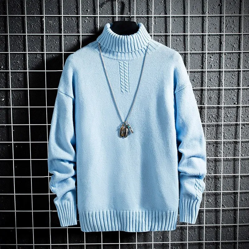 Toxyno Solid Turtleneck Sweater