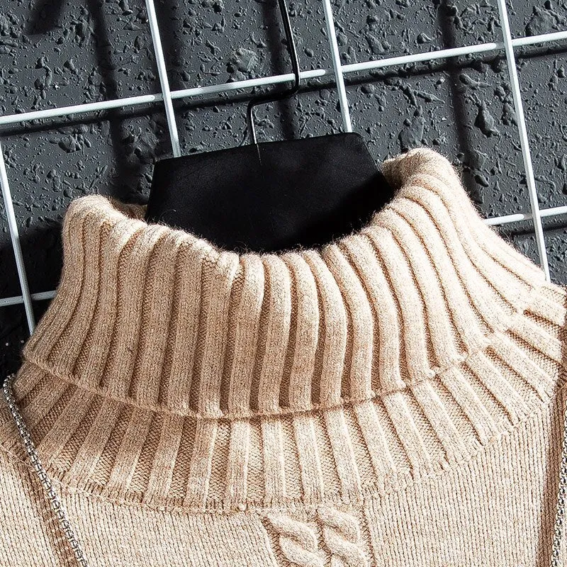 Toxyno Solid Turtleneck Sweater