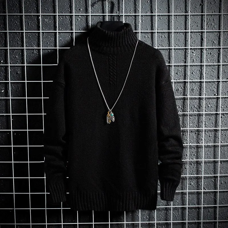 Toxyno Solid Turtleneck Sweater