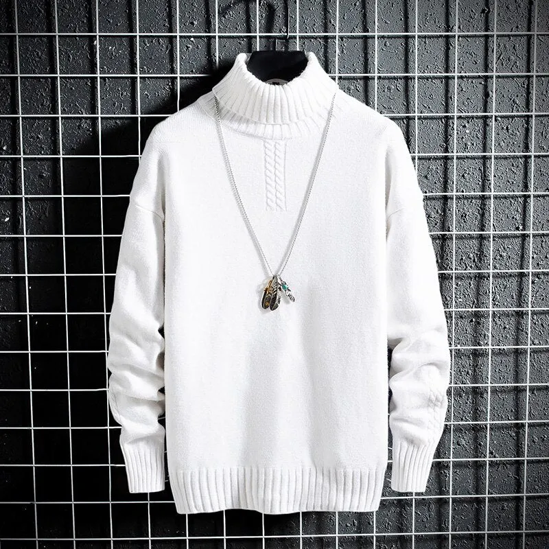 Toxyno Solid Turtleneck Sweater