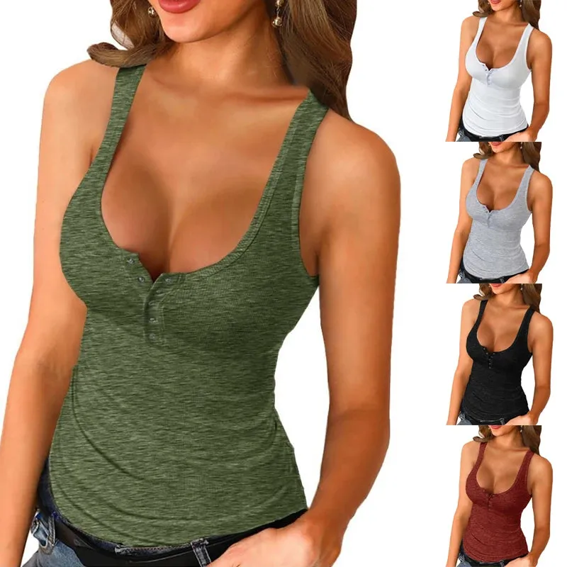 Trendy V-Neck Yoga Style Tank Top