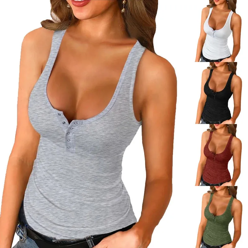 Trendy V-Neck Yoga Style Tank Top