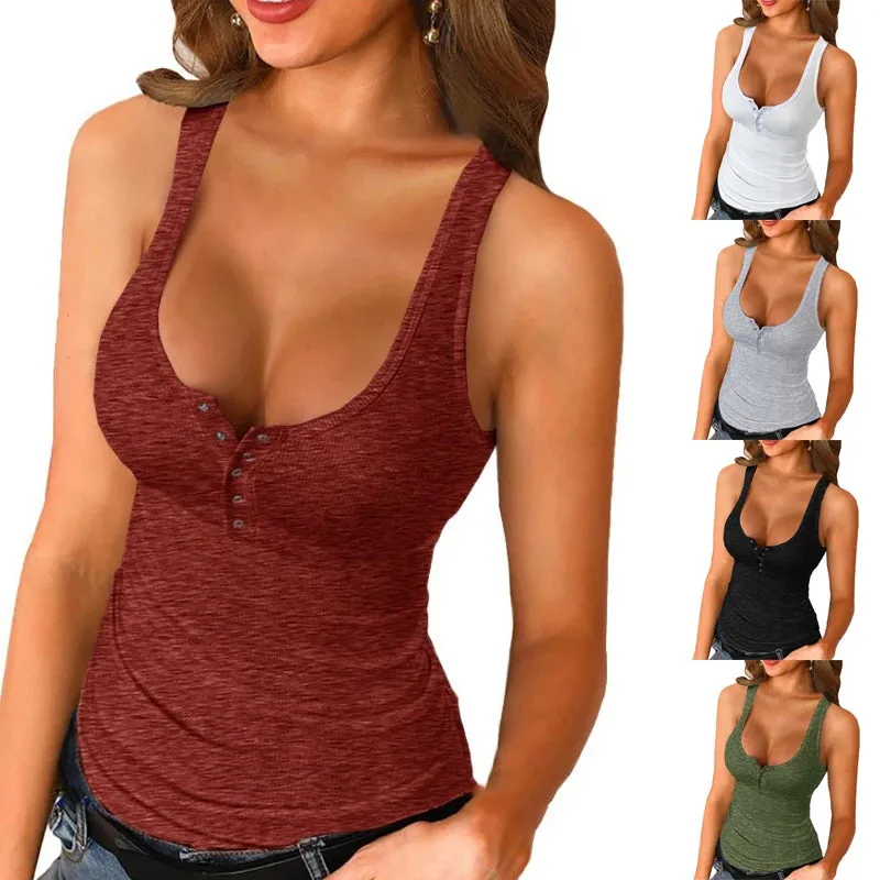 Trendy V-Neck Yoga Style Tank Top