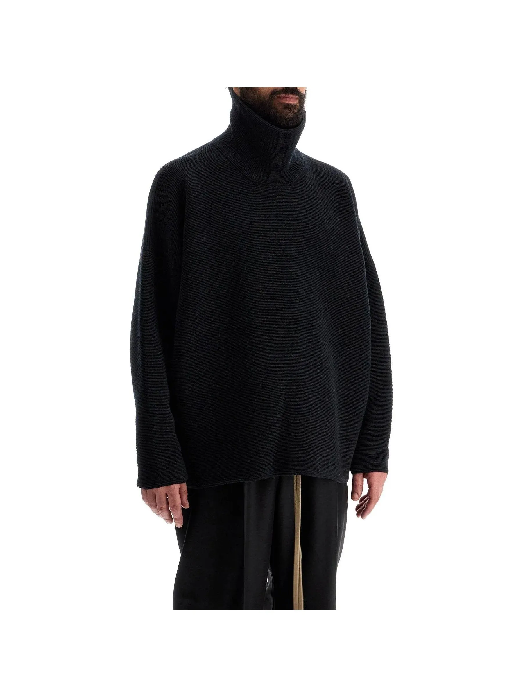 Turtleneck Ottoman Wool Sweater