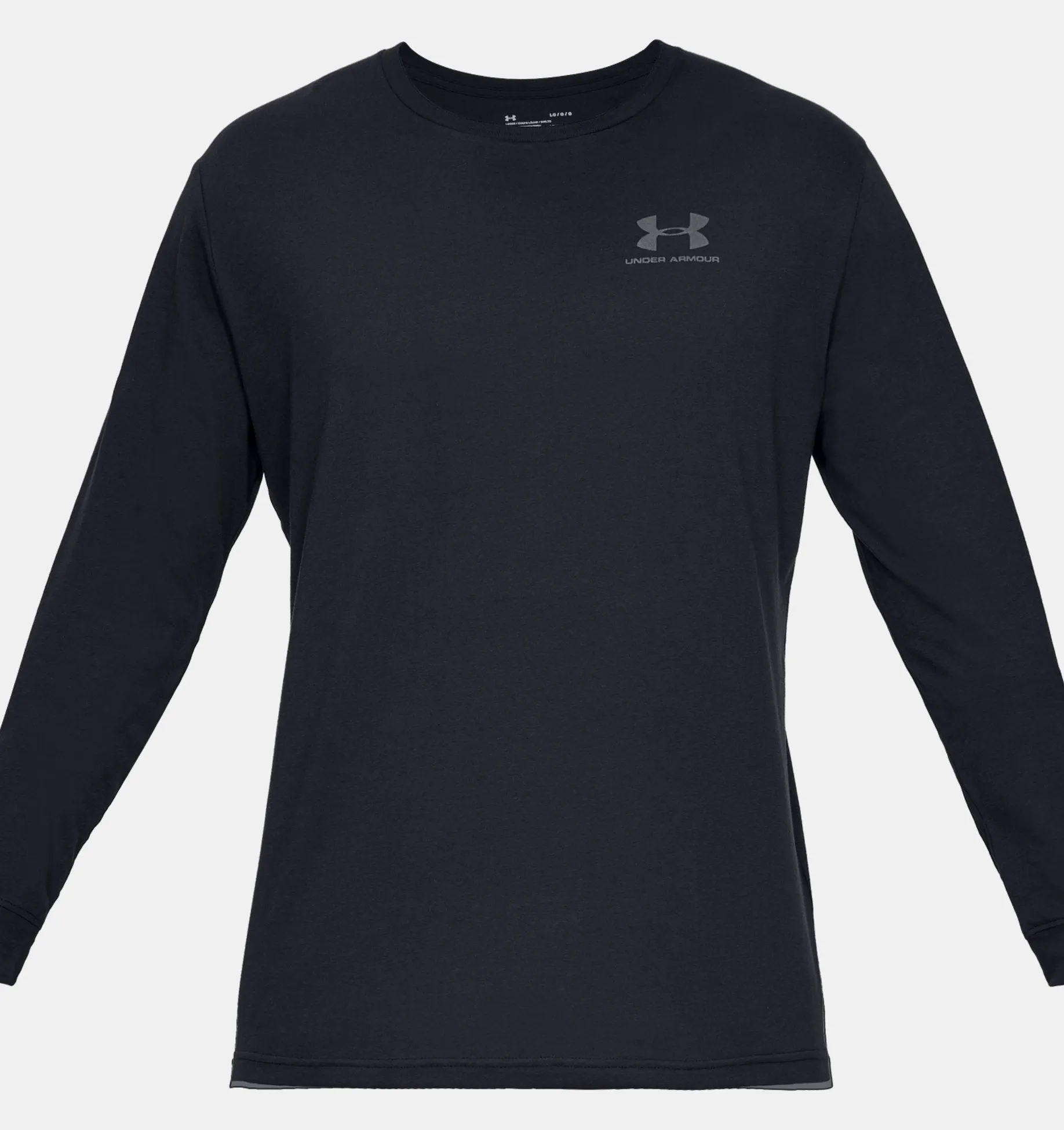 UNDER ARMOUR MEN'S LEFT CHEST LOGO LONG SLEEVE TEE