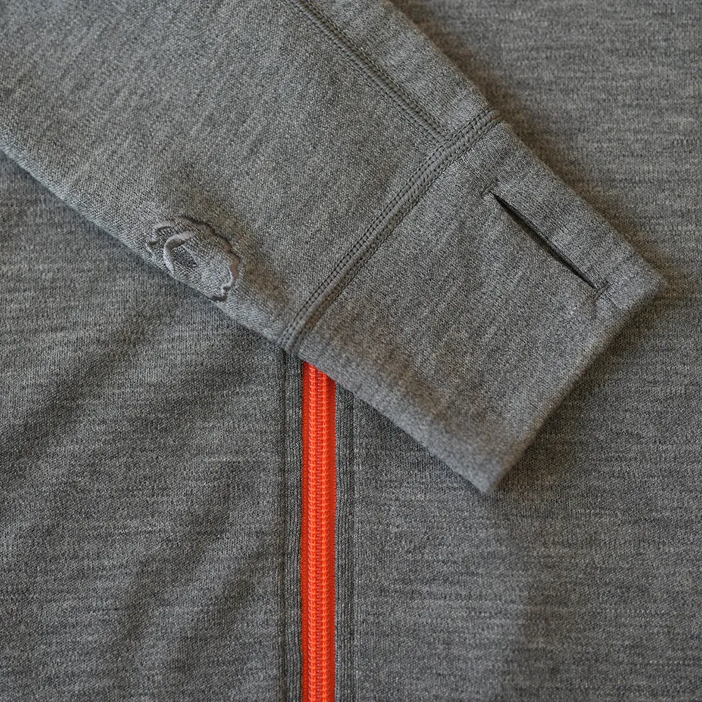 Womens 320 Merino Full Zip (Charcoal/Orange)