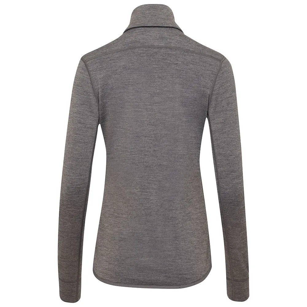 Womens 320 Merino Full Zip (Charcoal/Orange)