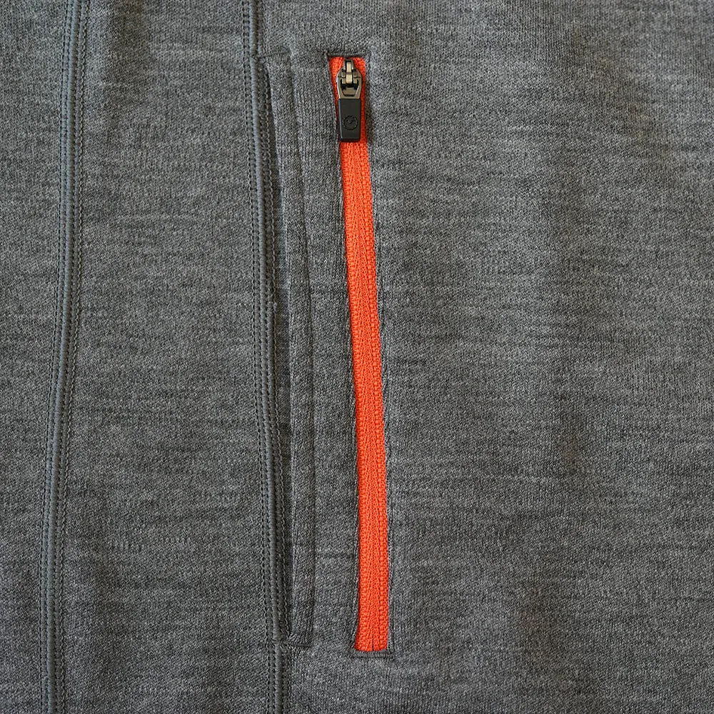 Womens 320 Merino Full Zip (Charcoal/Orange)