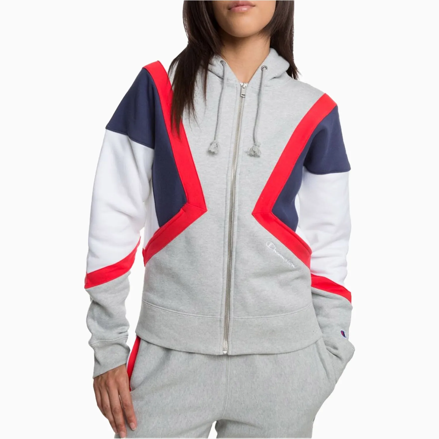 Women's Reverse Weave Colorblock Full Zip Hoodie